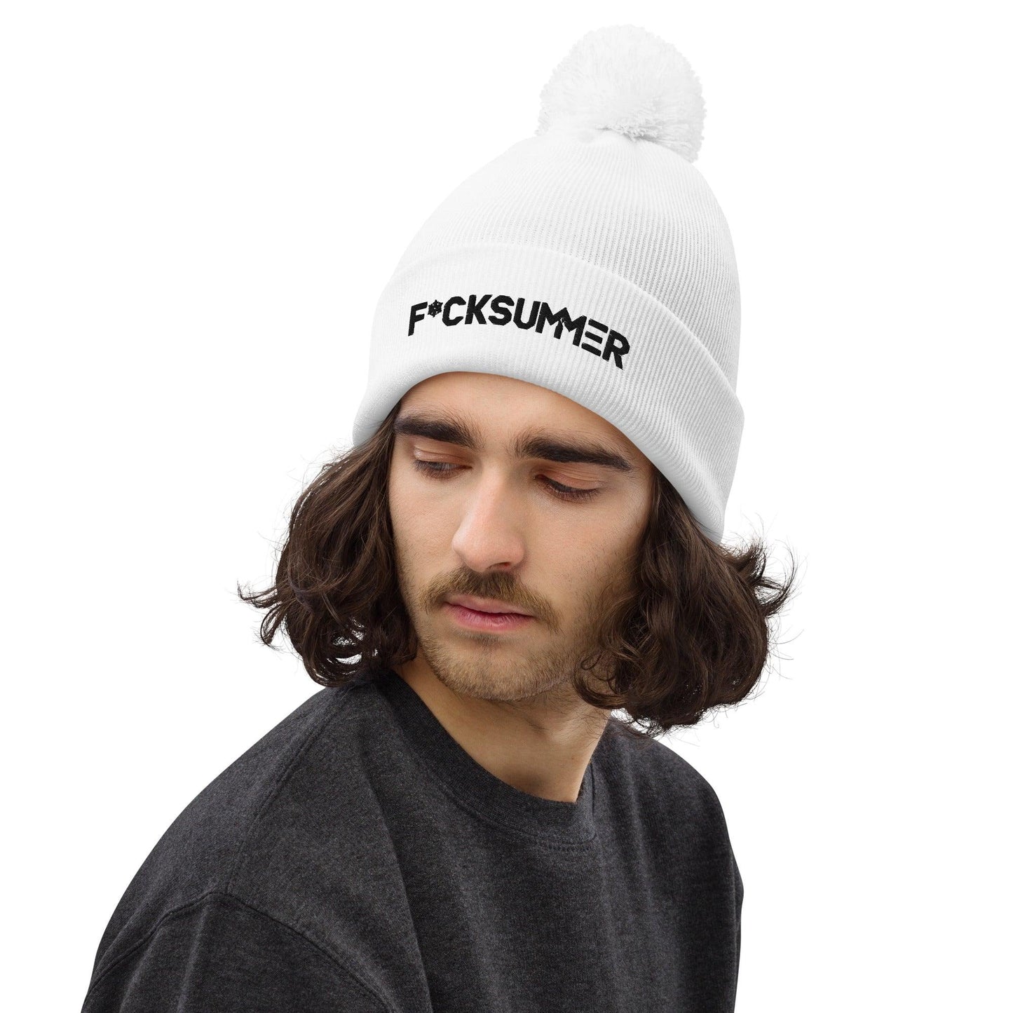 Gorro con pompón "White Edition" - F*ckSummer