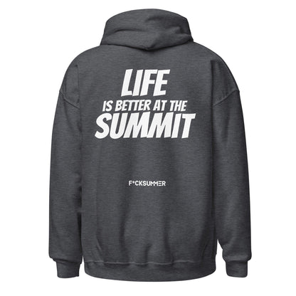 Sudadera con capucha Unisex - "Life Is Better At The Summit" - F*ckSummer