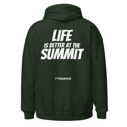 Sudadera con capucha Unisex - "Life Is Better At The Summit" - F*ckSummer