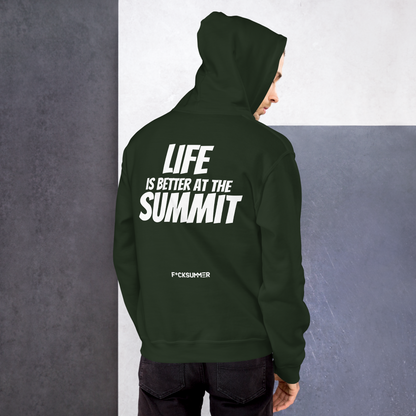 Sudadera con capucha Unisex - "Life Is Better At The Summit"