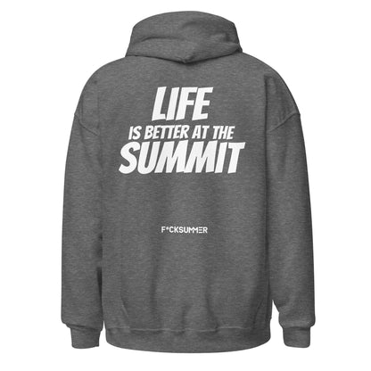 Sudadera con capucha Unisex - "Life Is Better At The Summit" - F*ckSummer