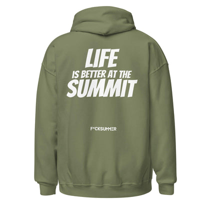 Sudadera con capucha Unisex - "Life Is Better At The Summit" - F*ckSummer