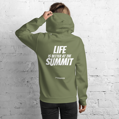 Sudadera con capucha Unisex - "Life Is Better At The Summit"